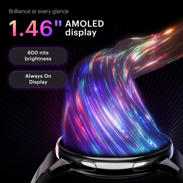 Noise  Vortex Plus Smartwatch with Bluetooth Calling | 1.46" Display - Black Link