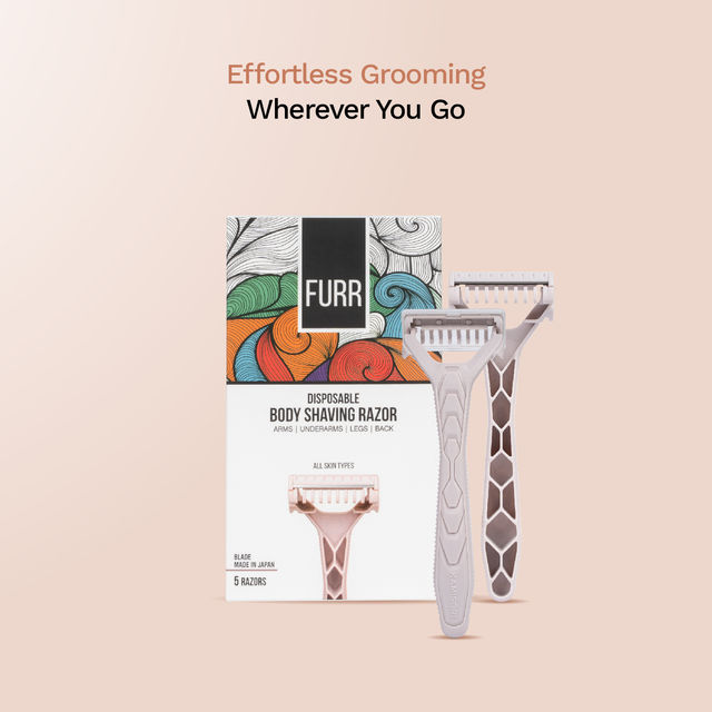 Bikini Line Razor (1pc) & Disposable Body Shaving Razor(5pc) Combo