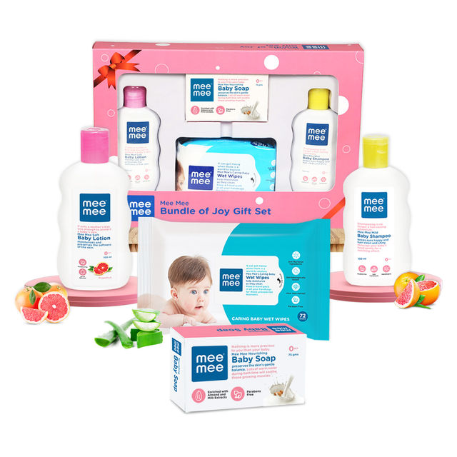 Mee Mee Cartoon Baby Care Gift Set For Babies | Multicolour | 0 - 3 years
