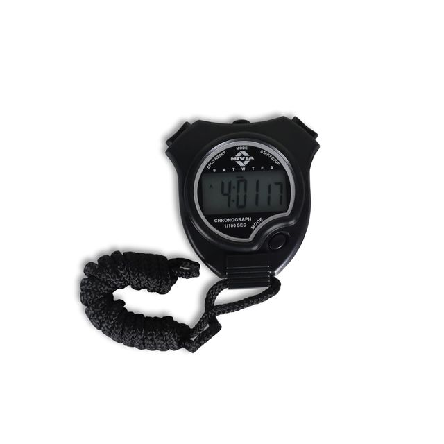 Nivia Unisex Plastic Digital Stopwatch | Black