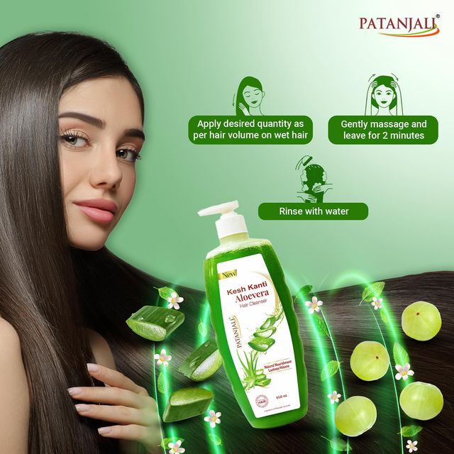 Patanjali Kesh Kanti Aloevera Hair Cleanser Natural Nourishing Shampoo For Thick & Strong Hair