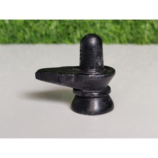 Divine Vibes Black Marble Stone Shivling