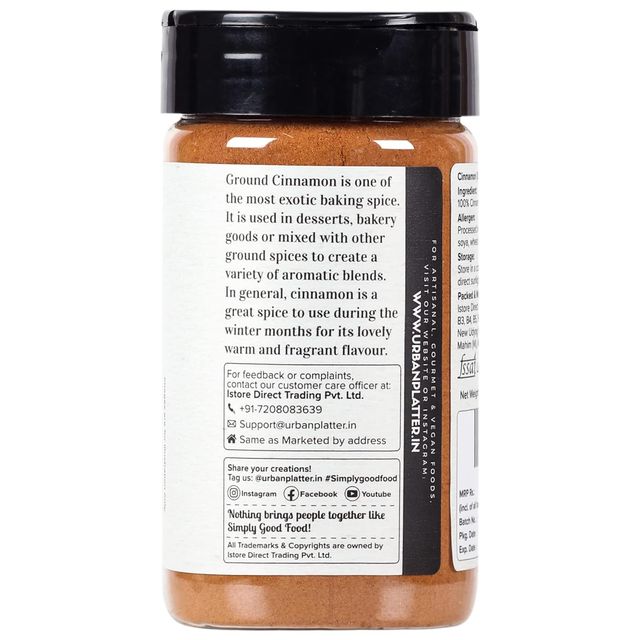 Urban Platter Cinnamon (Dalcheeni) Powder Shaker Jar