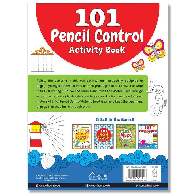 101 Pencil Control Activity Book For Kids: Tracing Practise Book Age 2+