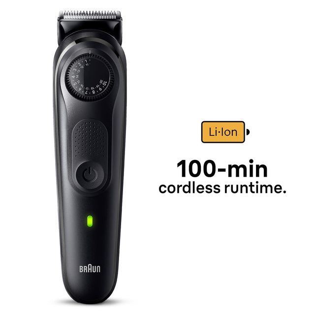 Braun Beard Trimmer 5 BT5410 Beard Trimmer For Men Style Edge Lifetime Sharp Blades - Space Grey