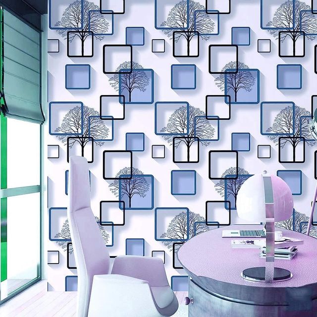 Wollzo Happy Winter Blue Self Adhesive Wallpaper (45 X 500 Cm)