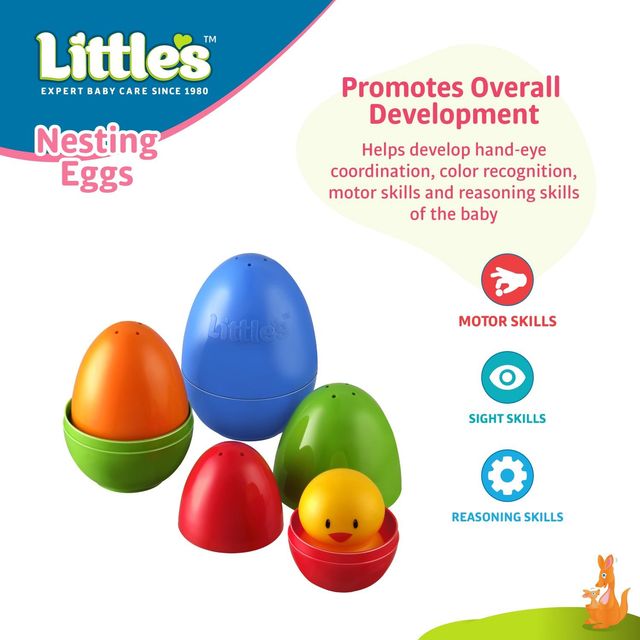 Littles Expert Baby Care Little's Nesting Eggs | Activity Toy for Babies | Multicolor