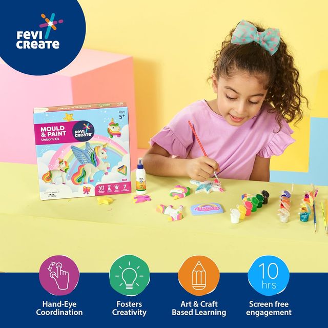 Fevicreate Unicorn Kit - Mould Paint & Play With Magical Unicorns