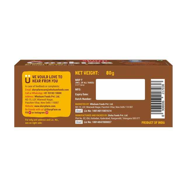 Slurrp Farm No Maida Choco Ragi Millet Cookies
