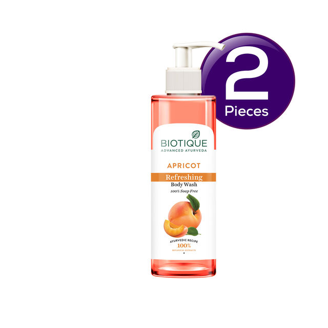 Biotique Apricot Refreshing Body Wash 200 ml Combo