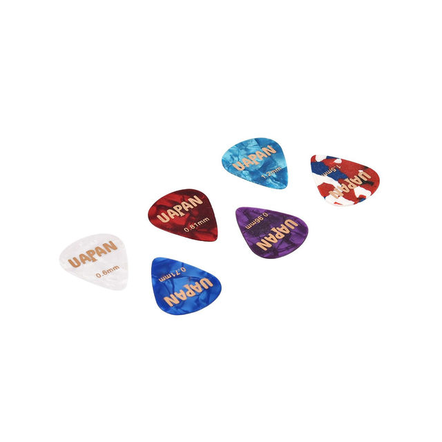 UAPAN Guitar Plectrums Pick 6 Pieces Multi Color with Holder