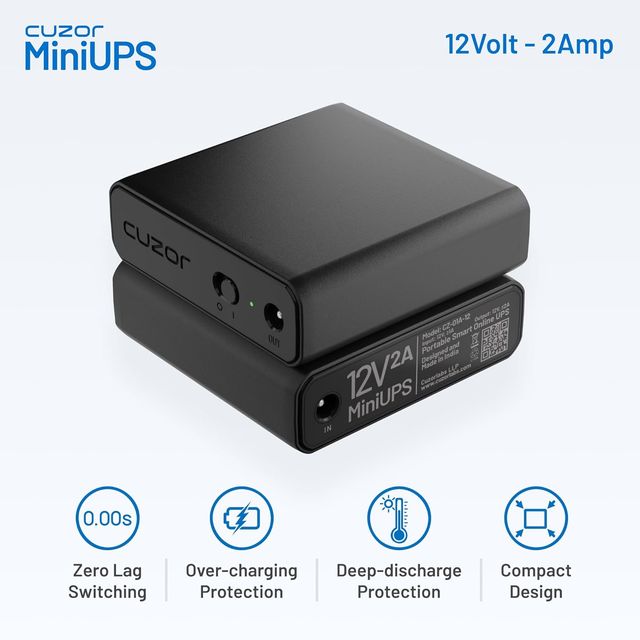 Cuzor Router Ups 12V 2A , Upto 5 Hour Backup