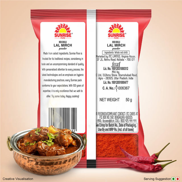 Sunrise Pure - Red Chilli Powder (Pouch) 50 g Combo