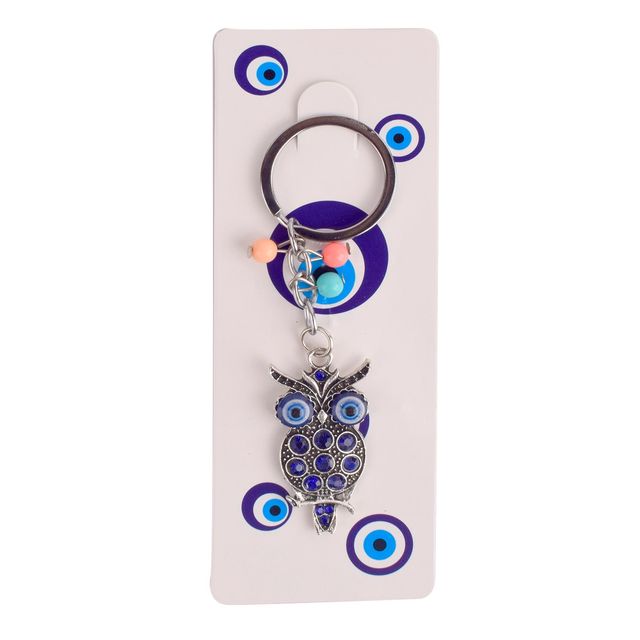 Satvik Evil Eye & Owl Keychain