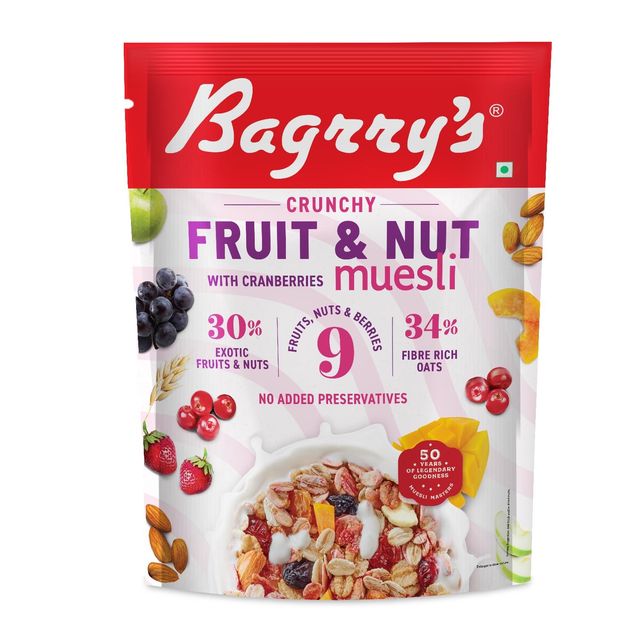 Bagrry's Berry and Nut Muesli | Pouch | Artificial Colour-free, Preservative-free, and Flavour-free