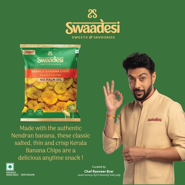 UNIBIC Swaadesi No Palm Oil Kerala Banana Chips-Classic Salted