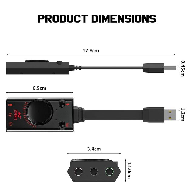 Ant Esports 7.1 Usb Gaming Sound Card