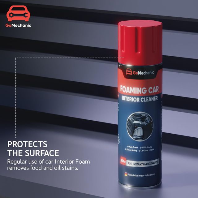 Gomechanic Foaming Car Interior Cleaner-Upholstery & Leather Cleaner For Car Seats & Interiors