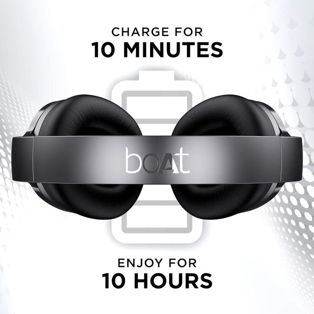 boAt Nirvanaa 751 ANC BT Over Ear Headphones w/ 65H Playtime & Hybrid ANC upto 33dB (Gunmetal Grey)