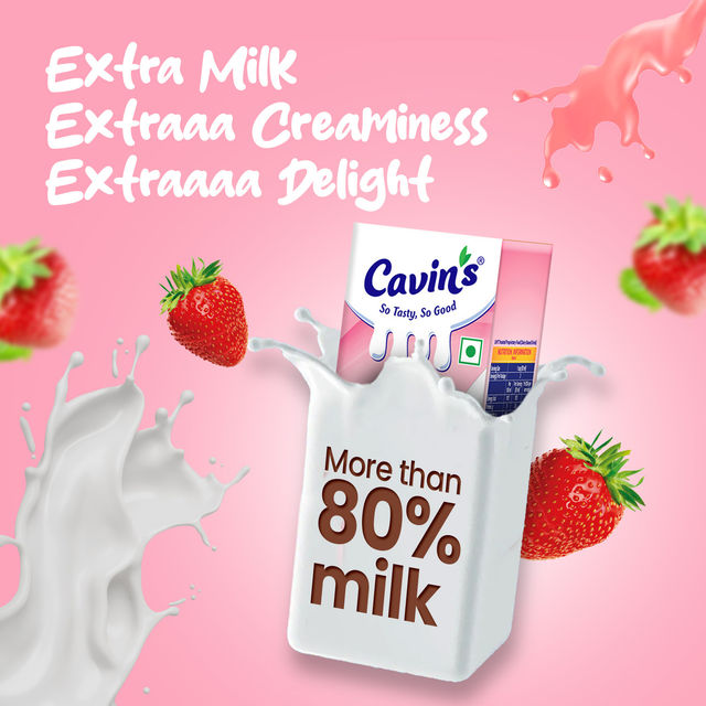 Cavin's Strawberry Milkshake Tetrapack 180 ml Combo