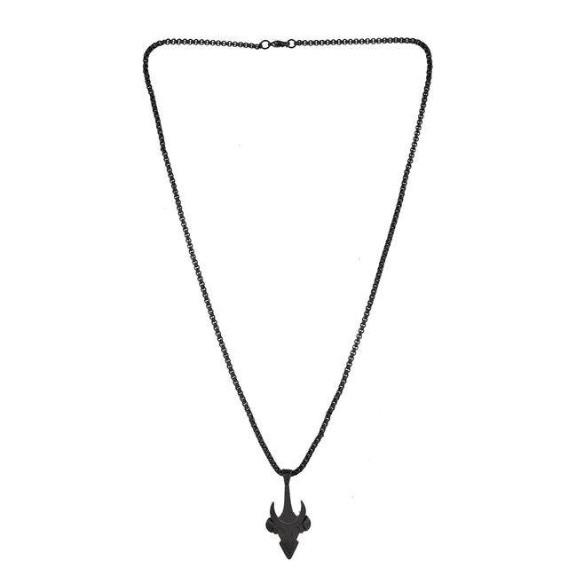 Voylla Eclipse Tribal-Inspired Edgy Black Men s Pendant