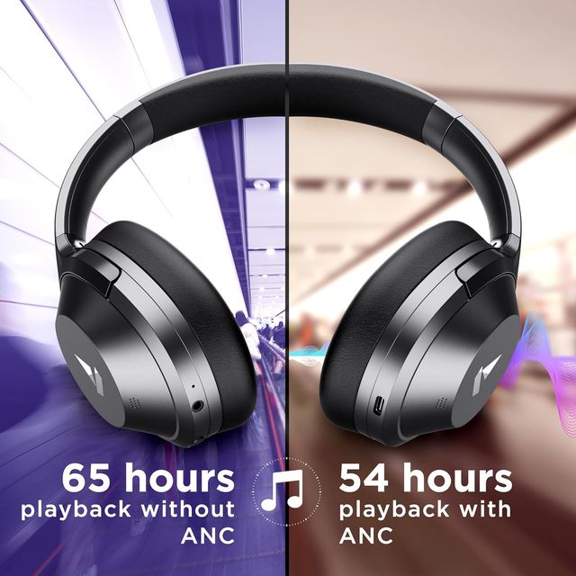 boAt Nirvanaa 751 ANC BT Over Ear Headphones w/ 65H Playtime & Hybrid ANC upto 33dB (Gunmetal Grey)