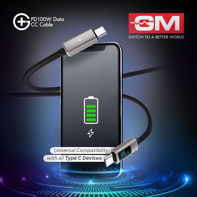 GM 100W C-C Type Charging Cable