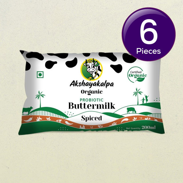 Akshayakalpa - Organic Probiotic Buttermilk Spiced 200 ml Combo