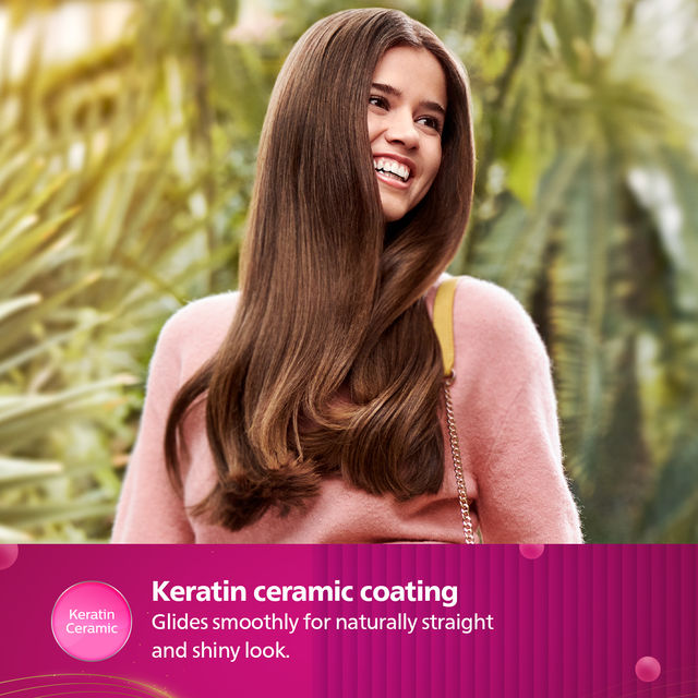 Philips Hair Straightener Brush|Naturally Straight Hair in 5 Min|Thermoprotect Technology BHH730/00