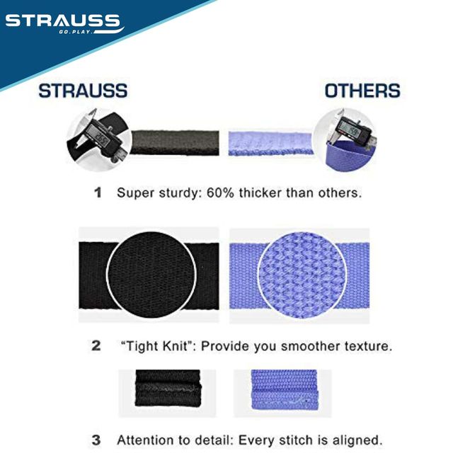 Strauss Yoga Belt | 8 Feet | Black
