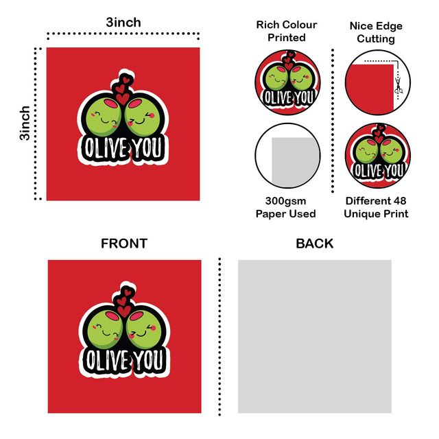 Picfest Romantic Love Notes - Pack Of 48