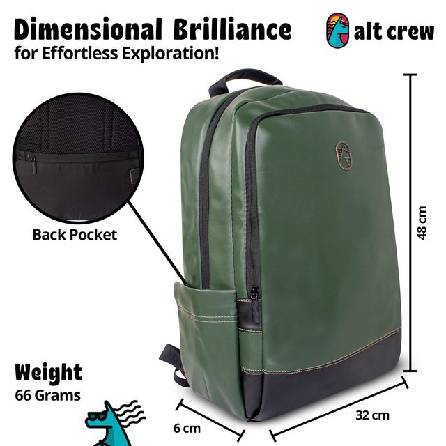 Alt Crew Unisex Solid Synthetic Leather 28 L Backpack | Assorted