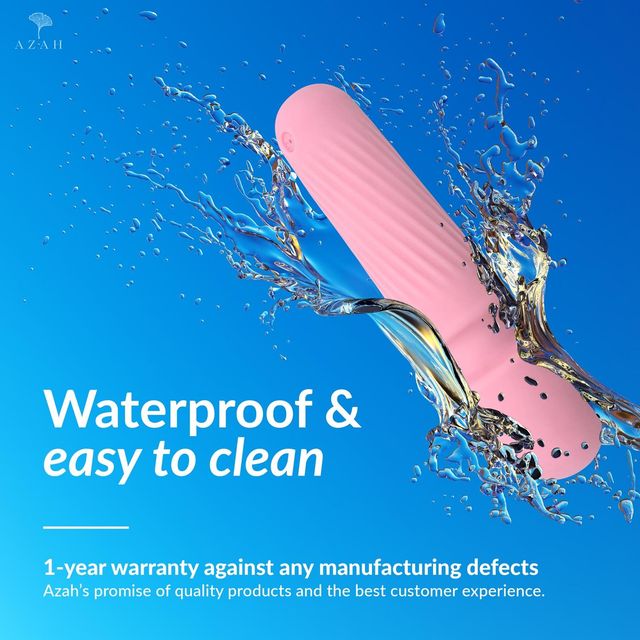 Azah Personal Mini Massager | Flexible Head | Waterproof | 10 Vibration Speeds & Patterns