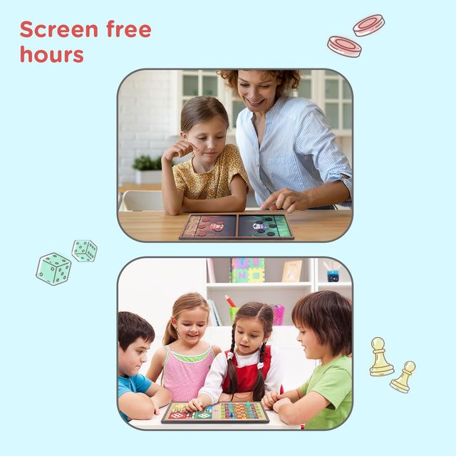 Play Nation 3 in 1 Board Game with Ludo, Slides & Ladders and Sling Puck