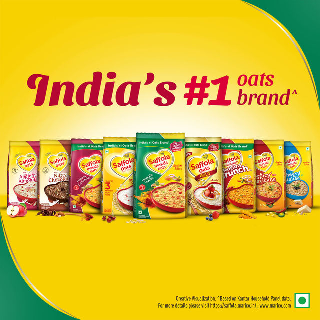 Saffola Masala Oats | Veggie Twist | Anytime Snack | Ready in 3 mins | Millets Goodness |1kg