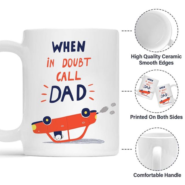 Party Propz When In Doubt Call Dad Mug