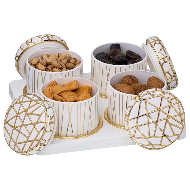 Selvel Linex 4pc serving set 430 Ml - White