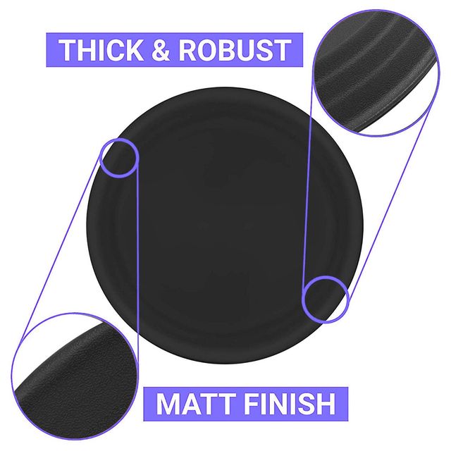 Nayra Plant Tray/Saucer Round Black Plastic Tray for Plant pots | 6 Inch | 12 Pcs