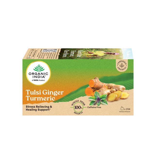 Organic India Tulsi, Ginger and Turmeric Organic Herbal Tea