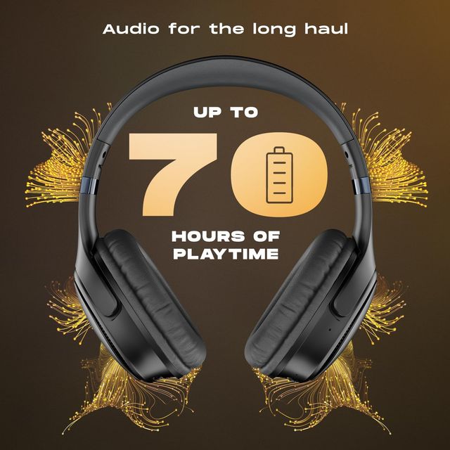 Noise Three Wireless Bluetooth Headphones - Upto 70 Hours |  Dual Device Pairing