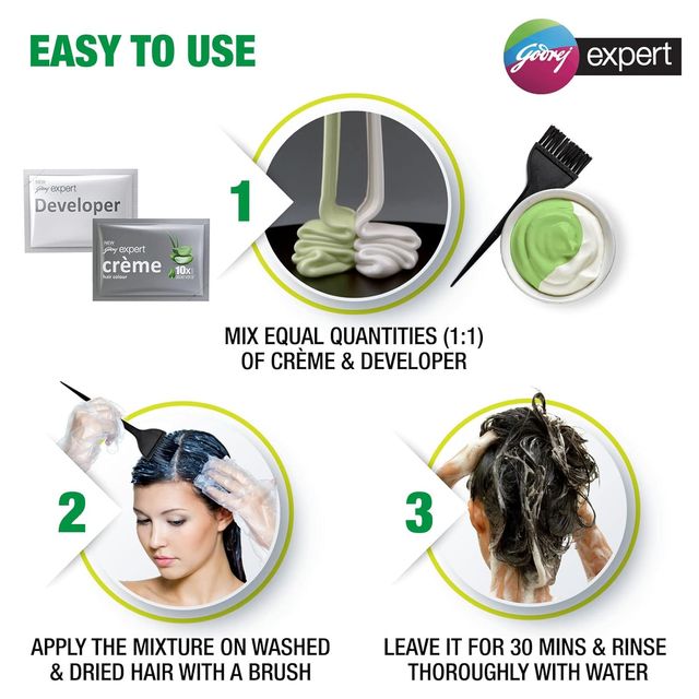 Godrej Expert Rich Creme Hair Color (Pack of 4) Natural Brown