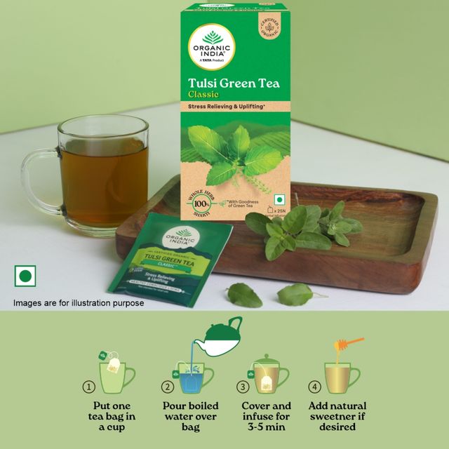 Organic India Tulsi Green Tea Classic 25 pc Combo