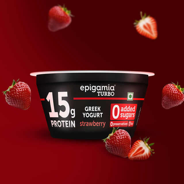 Epigamia Turbo 12 g Protein Yogurt | Strawberry 140 g Combo