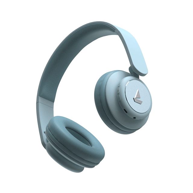 boAt Rockerz 450 On Ear BT Headphones w/ 15H Playtime, 40mm Drivers & Integrated Controls (Aqua Blue)
