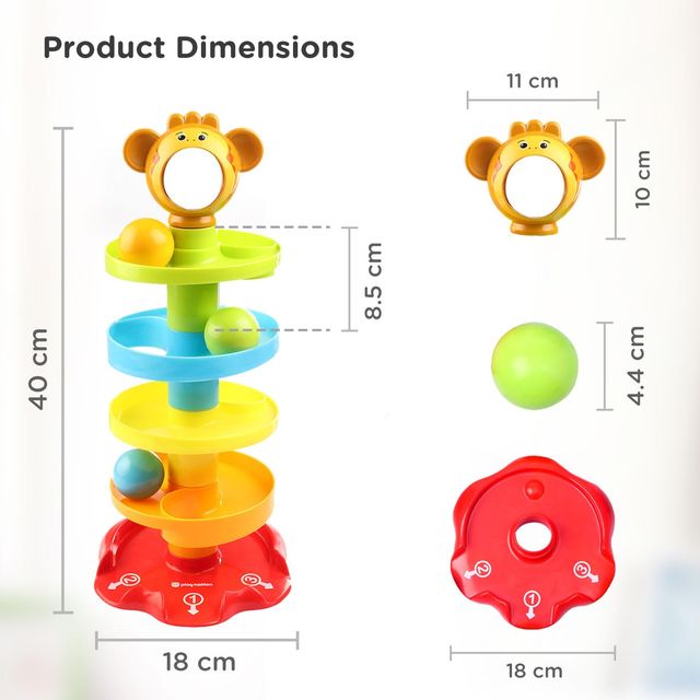 Play Nation Roll Ball Giraffe Shaped Set - Multicolour
