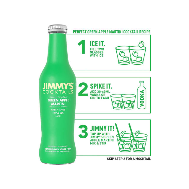 Jimmy's Cocktails Green Apple Martini Cocktail Mixer