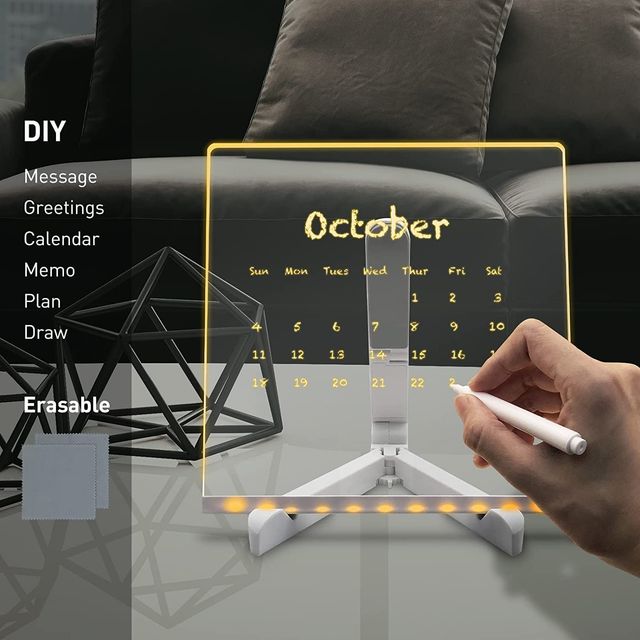 Desidiya 3D Acrylic 5 W Writing Pad (With Pen & Light)
