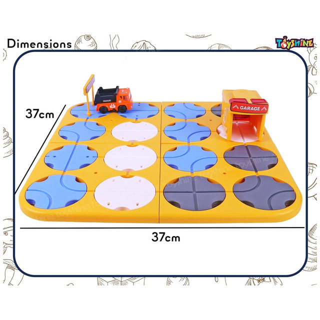 Toyshine 34 Pc Diy Maze Logic Road Builder Interactive Brain Teaser Puzzle Track