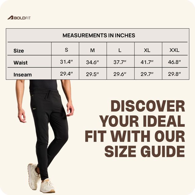 Boldfit Men's Track Pant for Running Gym Sports Lower Multipurpose | Black - 2XL