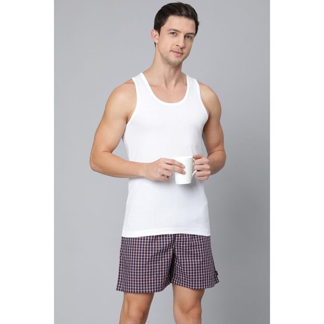 Van Heusen Apparel Men White Solid Anti Bacterial Moisture Wicking Vest | S | Pack Of 2